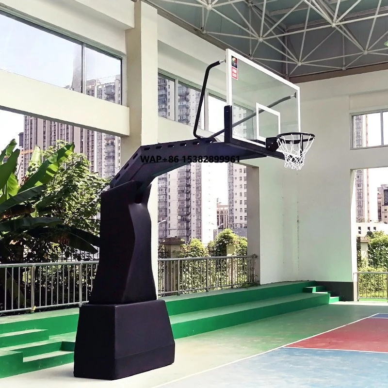 Basketball Hoop - FIBA承認プロバスケットボール用具 プロレベル 地上設置型バスケットゴール 高さ72インチ 非調整式