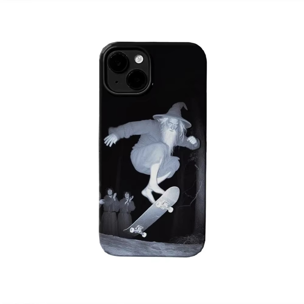 Skateboard - 奇抜な魔法使いスケートボード柄iPhoneケース iPhone 17 Air 16 Pro