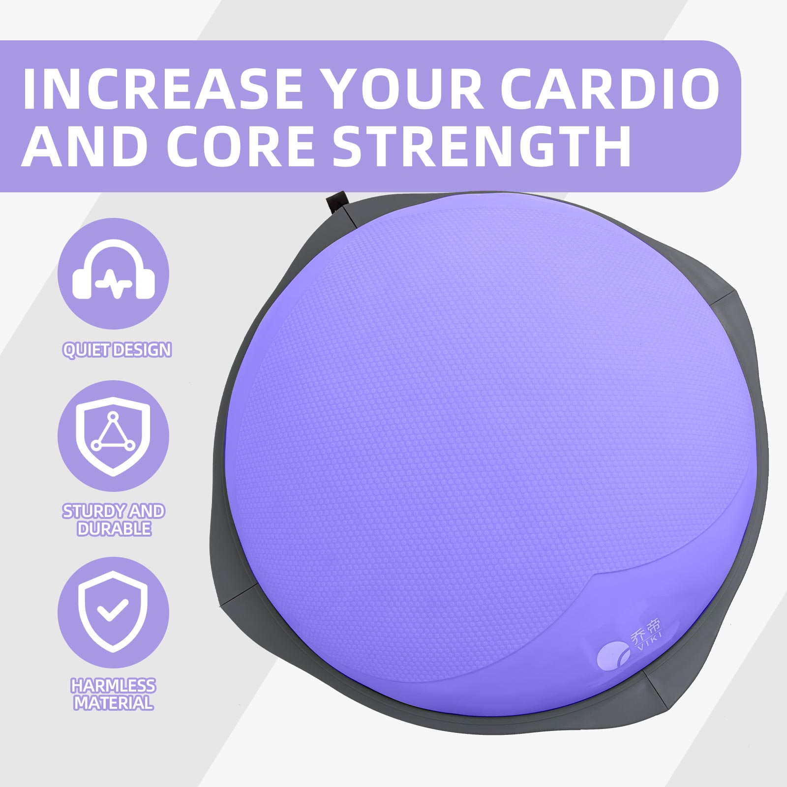 70cm ボスボール、滑り止め付き木製ベース付きインフレータ - Gym Ball のレビューと価格