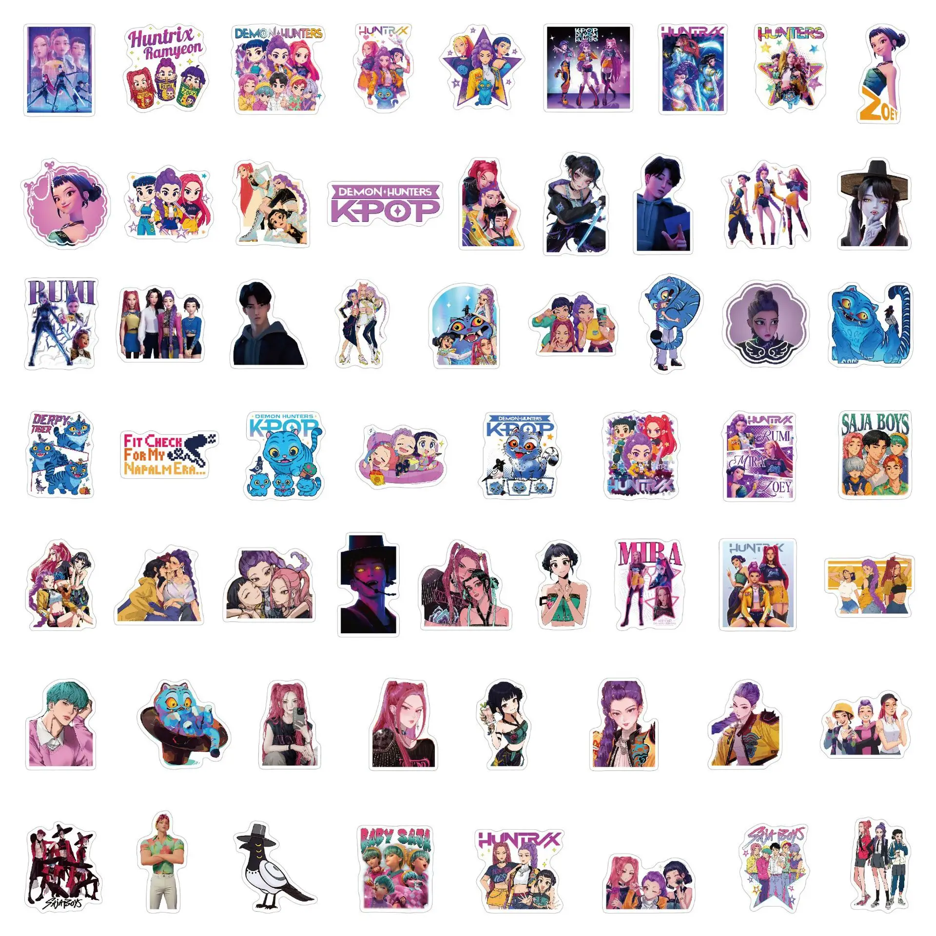 60個入り アニメの女の子（ルミ、ミラ、ゾイ）のステッカー。 - Skateboard のレビューと価格