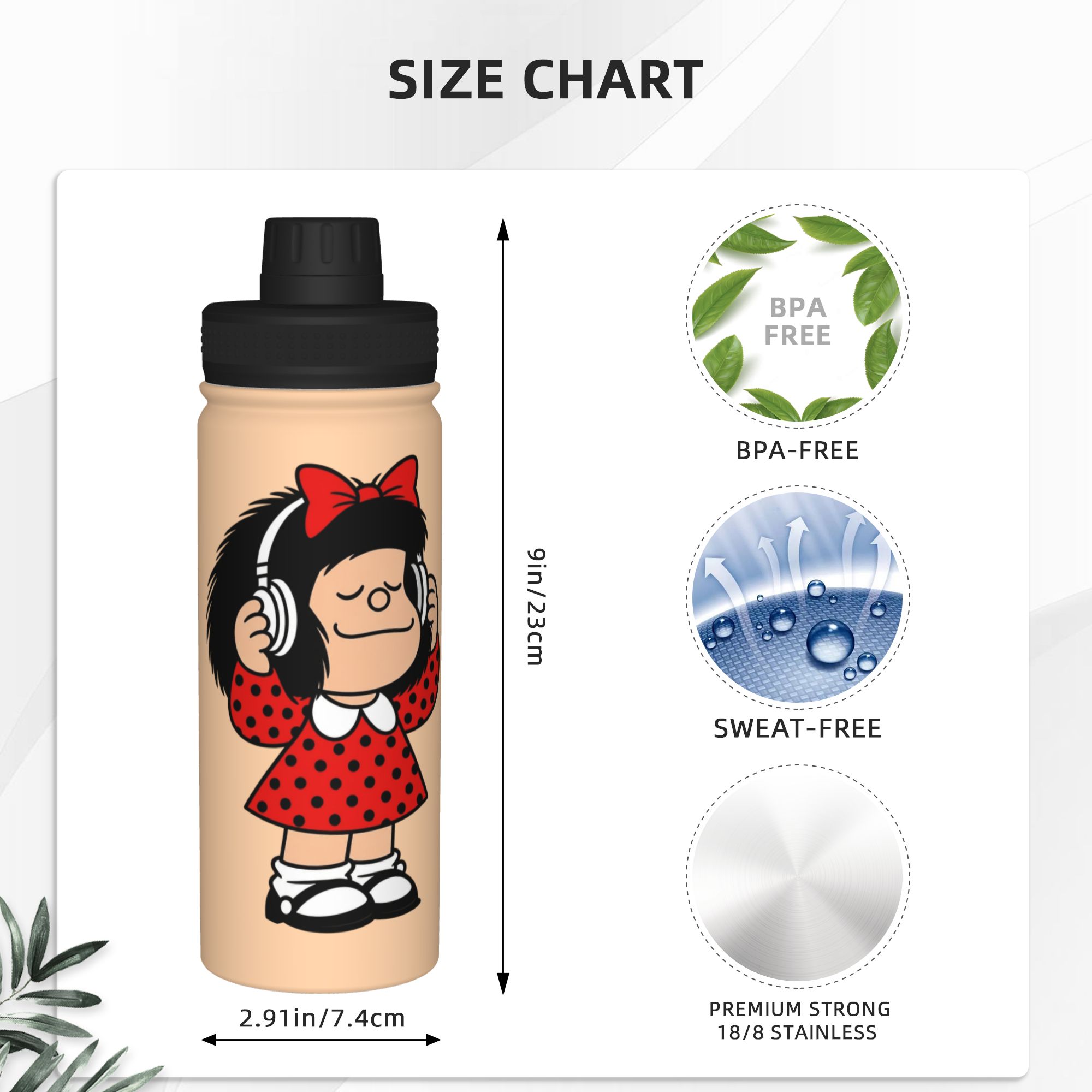 カートゥーンM-マファルダス 18オンス スポーツ断熱ケトル - Sports Water Bottle Insulated のレビューと価格