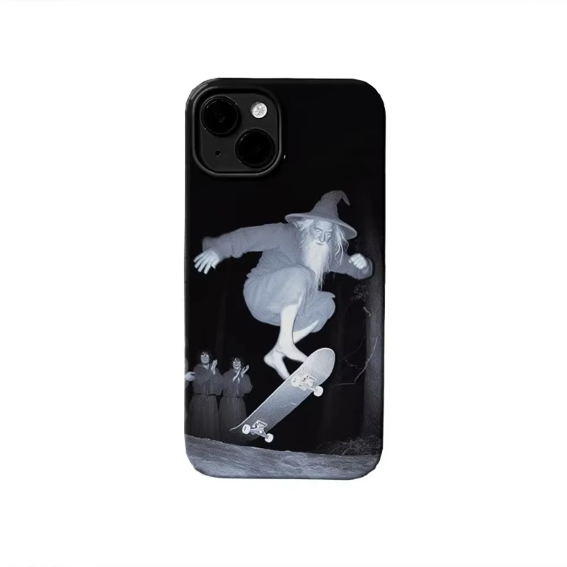 奇抜な魔法使いスケートボード柄iPhoneケース iPhon - Skateboard のレビューと価格