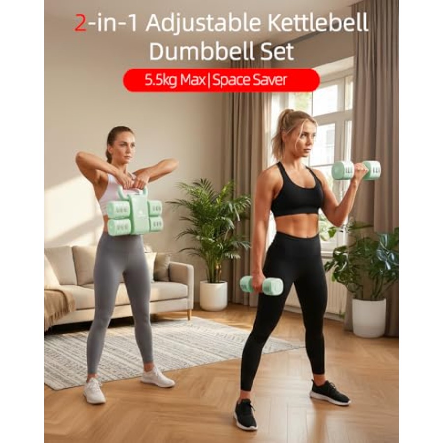 ホームジムダンベルセット：4-in-1調整可能なウェイト、ケ - Dumbbell Set のレビューと価格