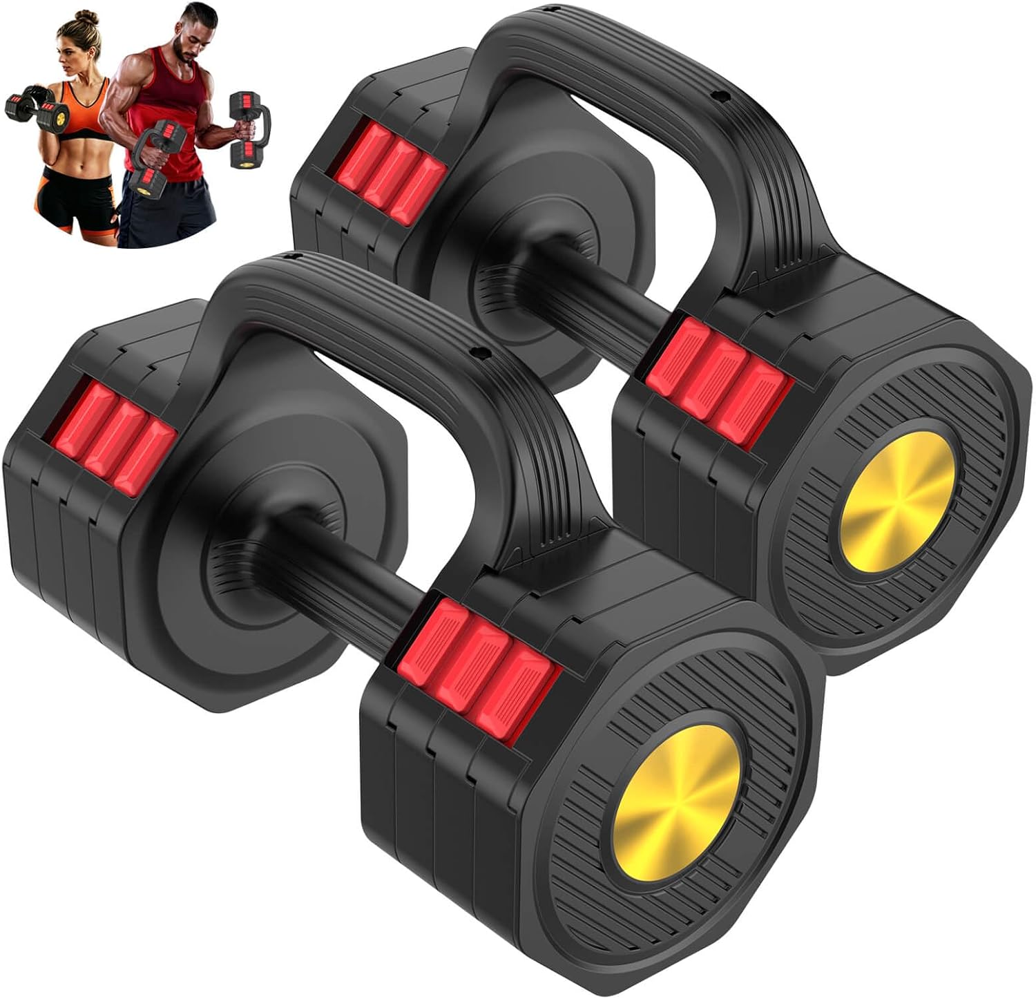 調整可能なダンベルセット 5～20.5ポンド（各個）、ホーム - Dumbbell Set のレビューと価格
